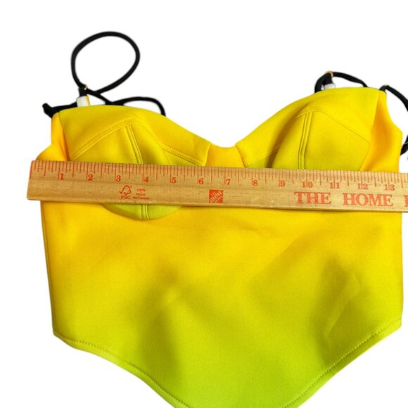 Sammy B Corset detail Top.  Green & Yellow ombre, evening, festival size… - Picture 6 of 8